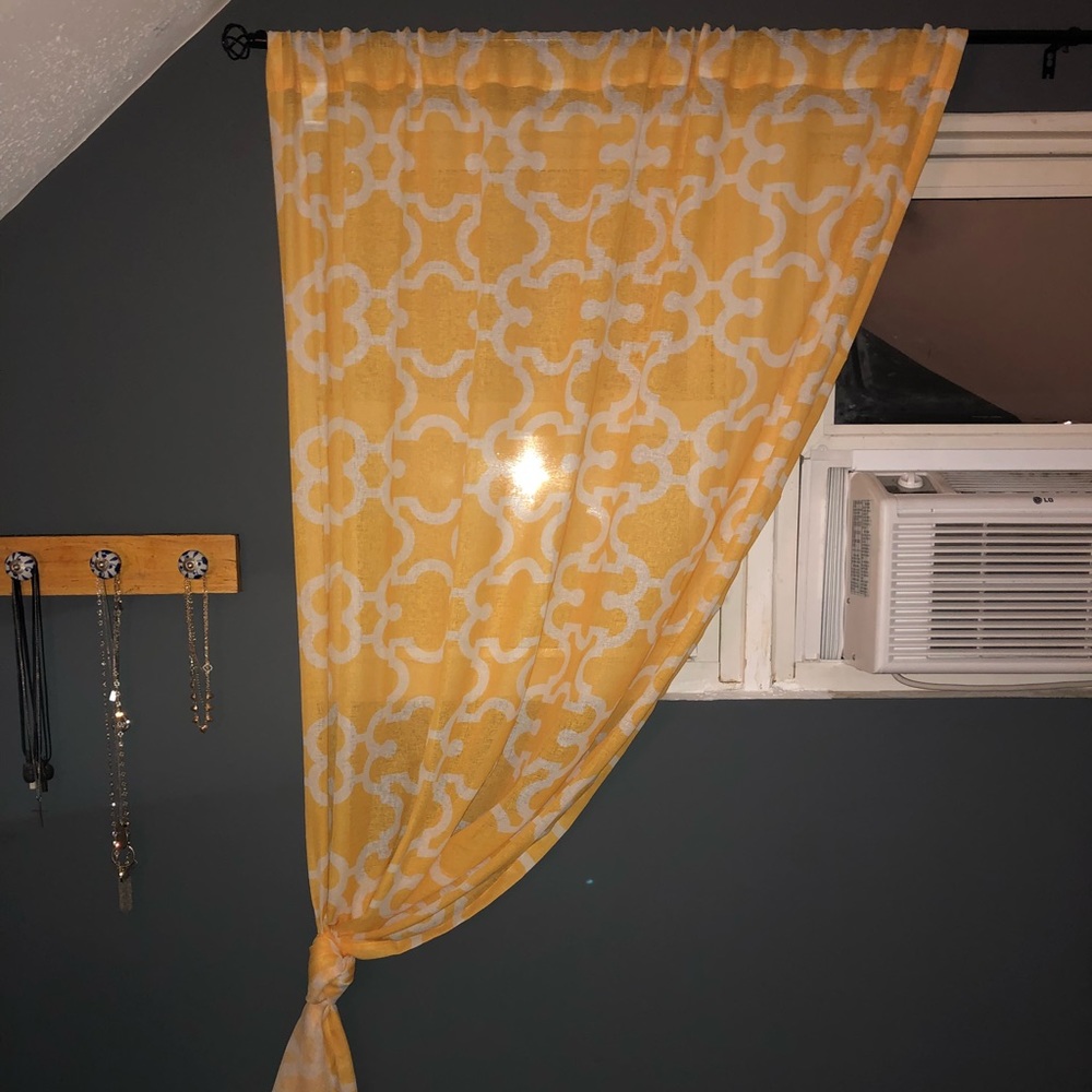 Yellow Geometric Curtains